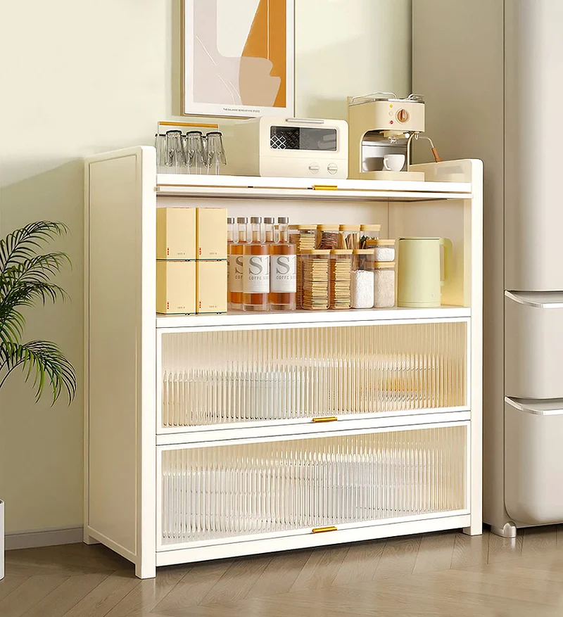 Joybos® Armoire de rangement de cuisine métallique grande, nouvelle version améliorée à 4 niveaux F244