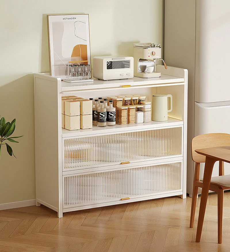Joybos® Armoire de rangement de cuisine métallique grande, nouvelle version améliorée à 4 niveaux F244