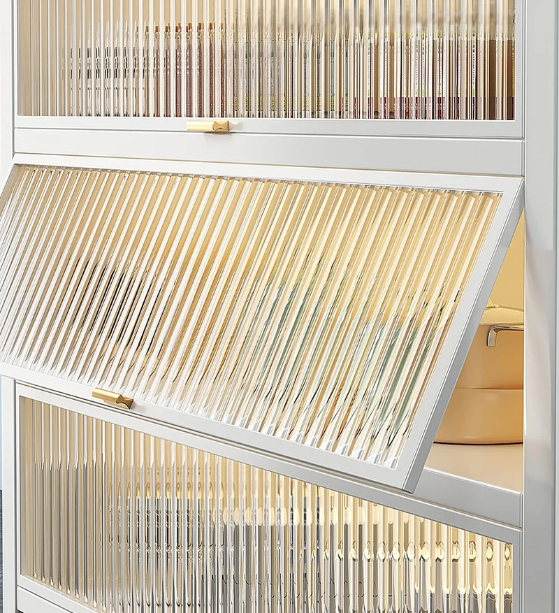 Joybos® Armoire de rangement de cuisine métallique grande, nouvelle version améliorée à 4 niveaux F244
