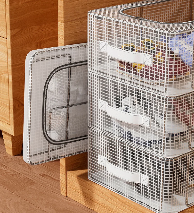 Joybos® Boîte de rangement à chaussures transparente et anti-poussière pliable de grande capacité F248