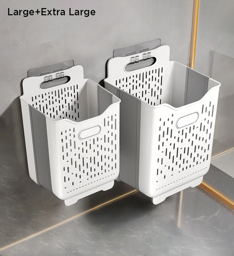 Joybos® Panier à linge pliable suspendu avec poignée de transport F259
