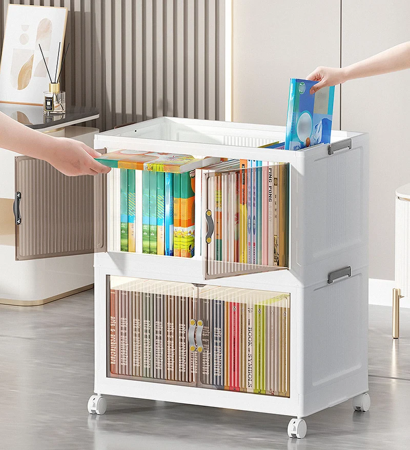 Joybos®Bacs de Rangement Empilables avec Couvercles et Portes