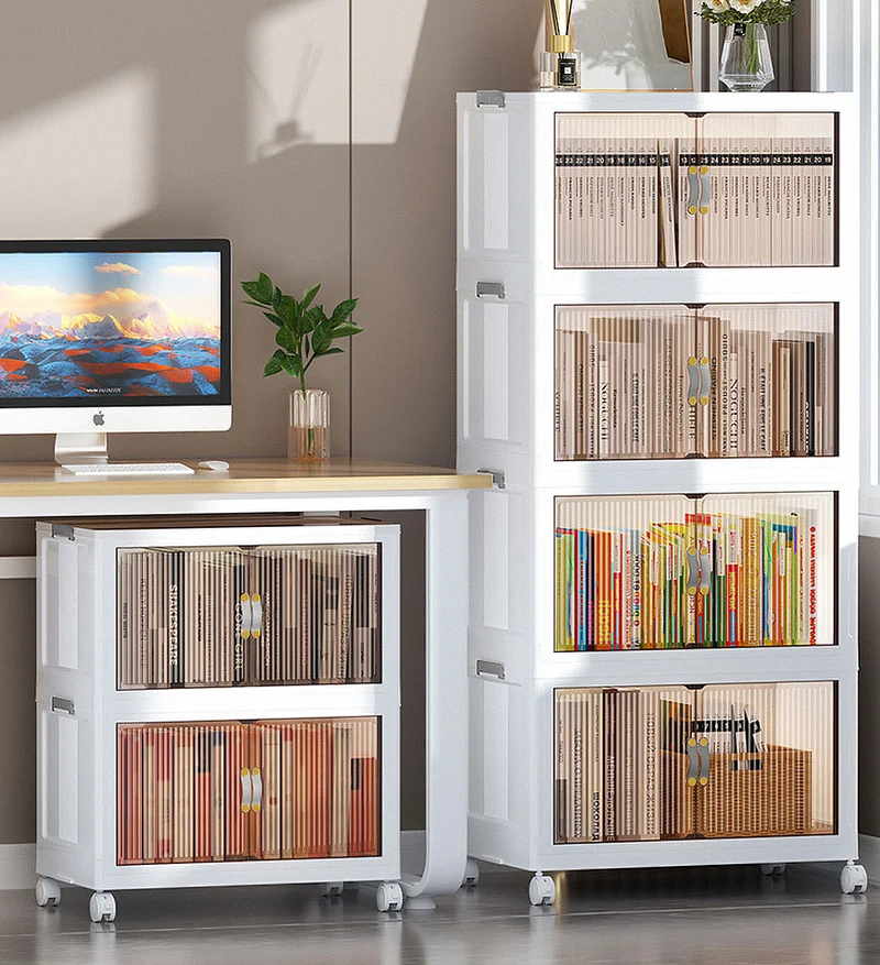 Joybos®Bacs de Rangement Empilables avec Couvercles et Portes