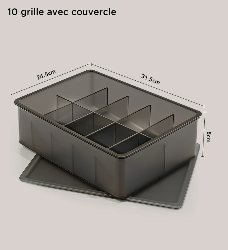 Joybos® Boîte de Rangement Translucide pour Chaussettes et Sous-vêtements Z157
