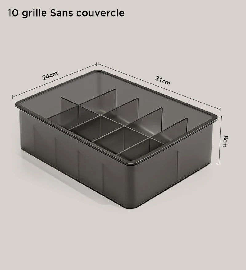 Joybos® Boîte de Rangement Translucide pour Chaussettes et Sous-vêtements Z157