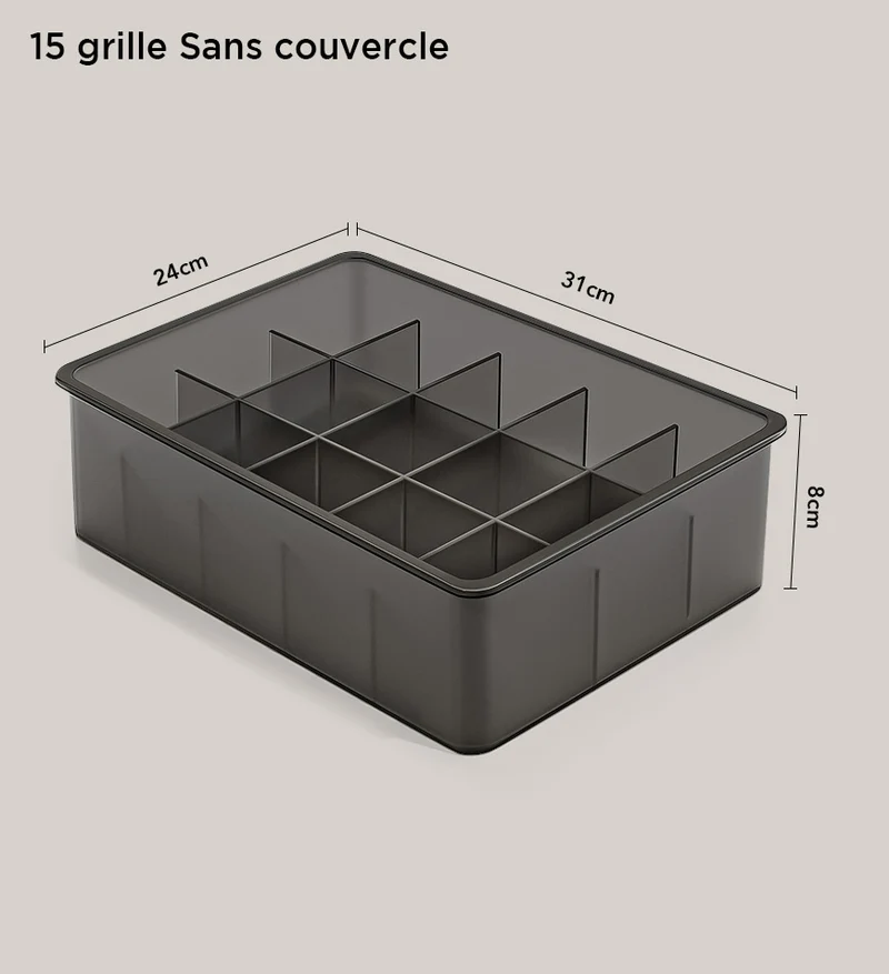 Joybos® Boîte de Rangement Translucide pour Chaussettes et Sous-vêtements Z157