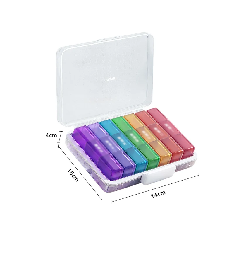 Joybos® Boîte Organisateur de Pilules Hebdomadaire Détachable Z143