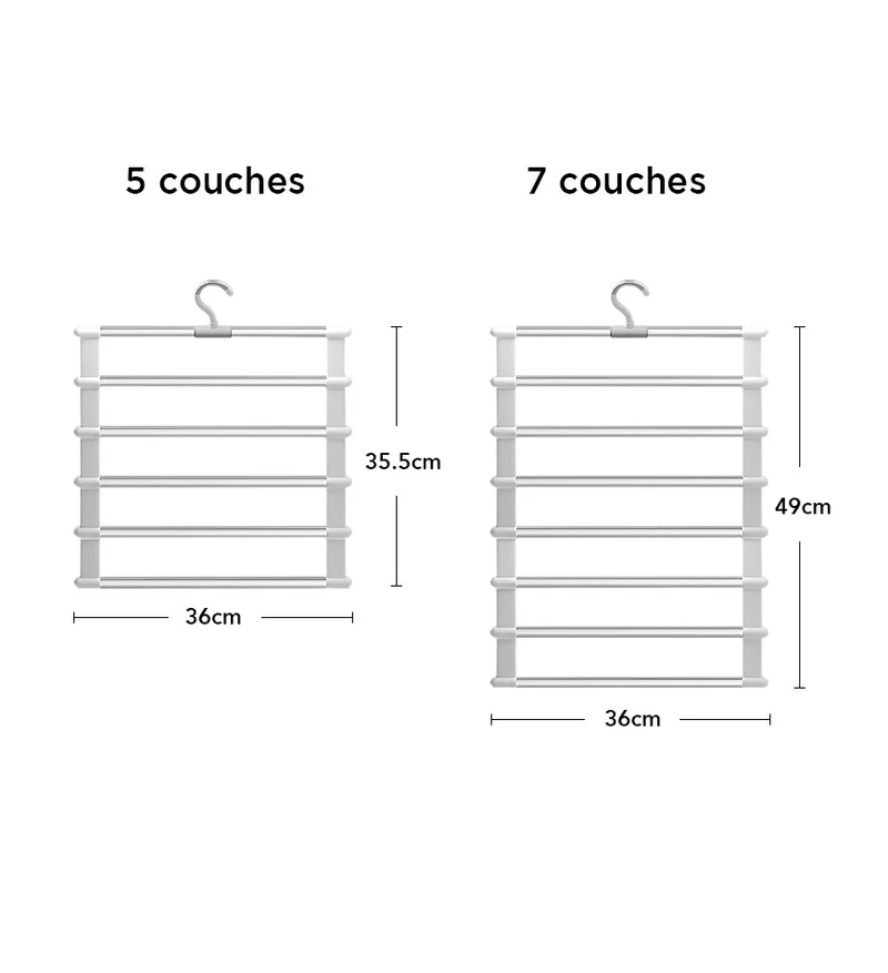 Joybos®Cintres pour Écharpes Pantalons Économiseur d'espace Multicouche Z81