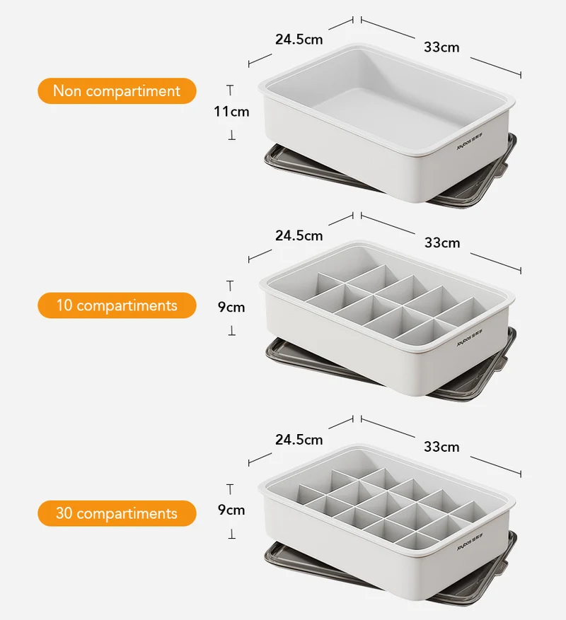 Joybos® Boîte de Rangement de Sous-vêtements et Chaussettes avec Couvercle Anti-poussière Z31
