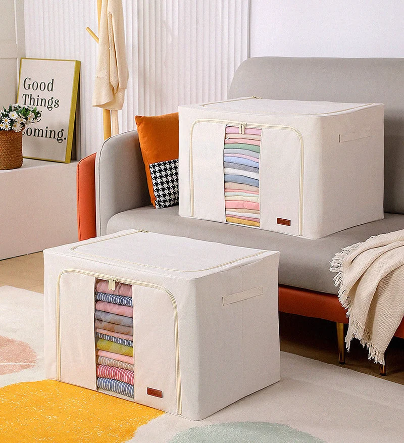 Joybos®Boîte de Rangement Visible Pliable en Tissu