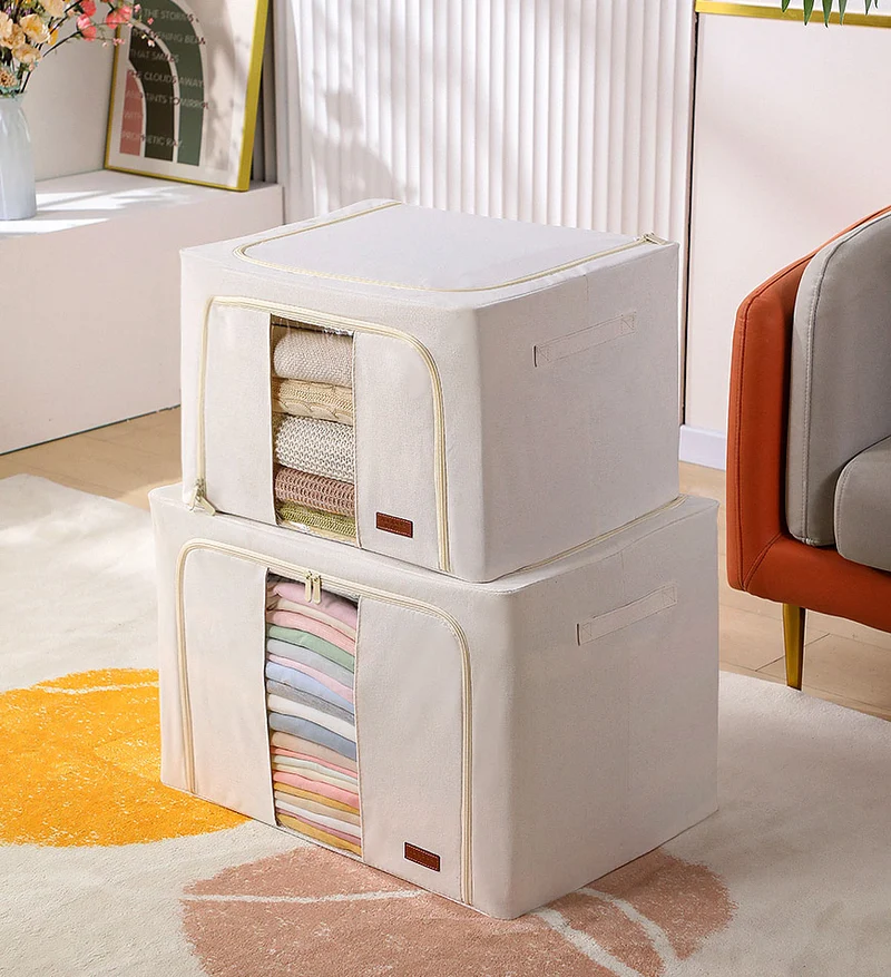 Joybos®Boîte de Rangement Visible Pliable en Tissu