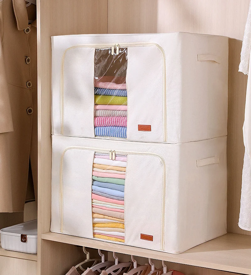 Joybos®Boîte de Rangement Visible Pliable en Tissu
