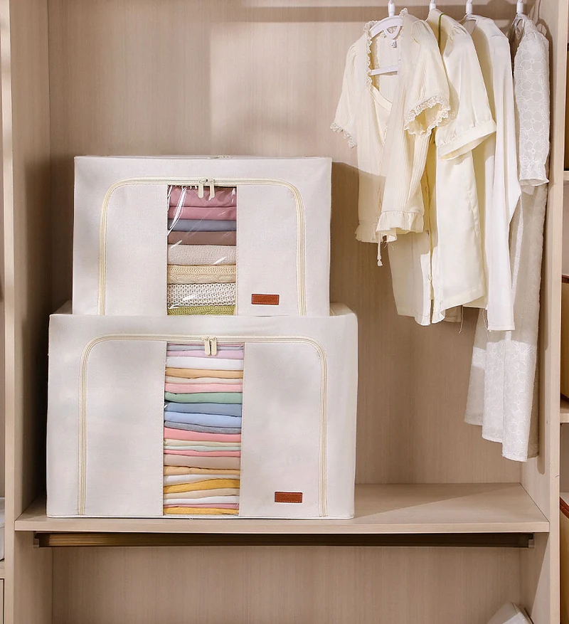 Joybos®Boîte de Rangement Visible Pliable en Tissu