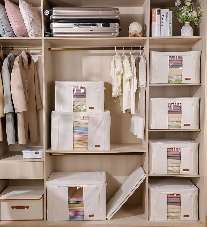Joybos®Boîte de Rangement Visible Pliable en Tissu