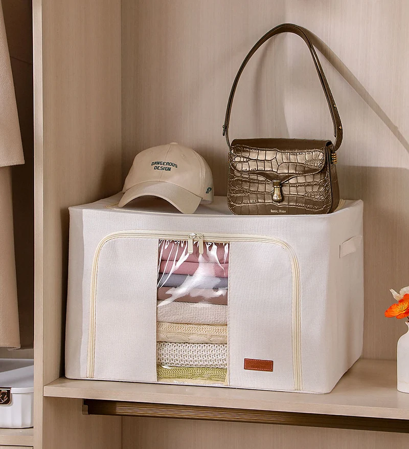 Joybos®Boîte de Rangement Visible Pliable en Tissu