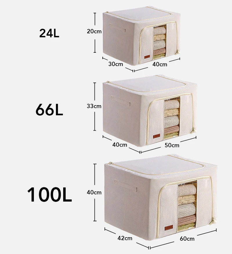 Joybos®Boîte de Rangement Visible Pliable en Tissu