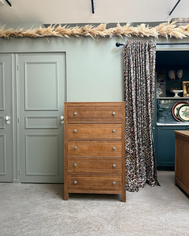 Grande commode vintage en chêne