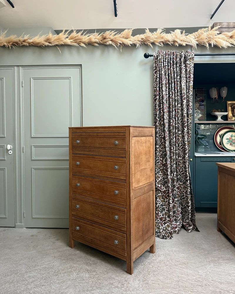 Grande commode vintage en chêne