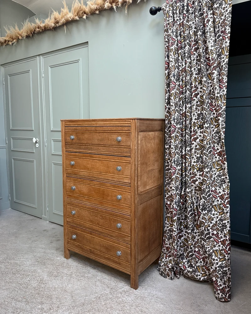 Grande commode vintage en chêne