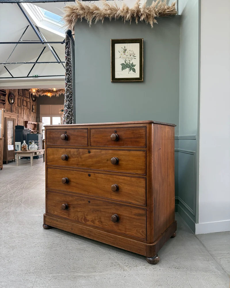 Grande commode anglaise victorienne en acajou