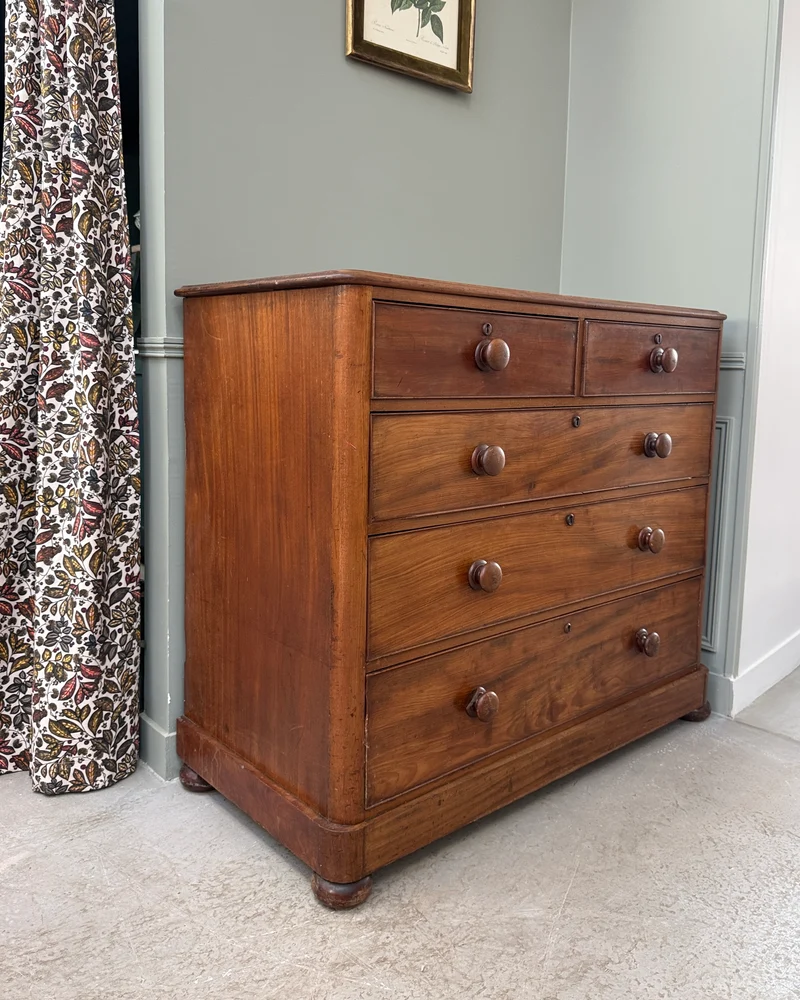 Grande commode anglaise victorienne en acajou