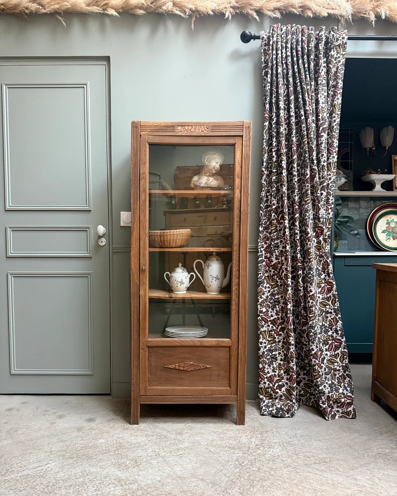 Vitrine parisienne Art Déco en chêne