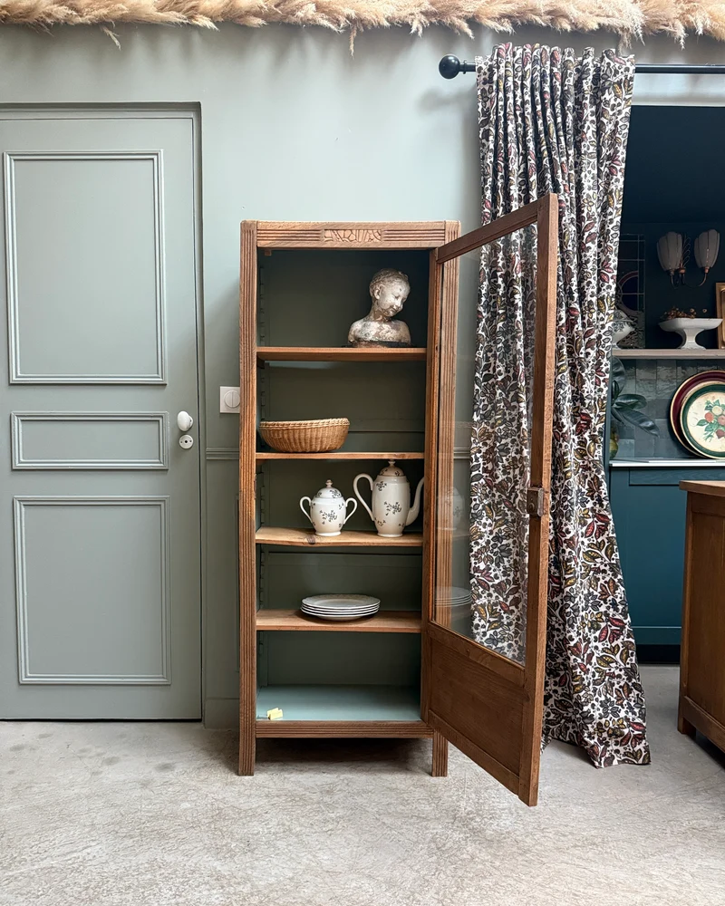 Vitrine parisienne Art Déco en chêne