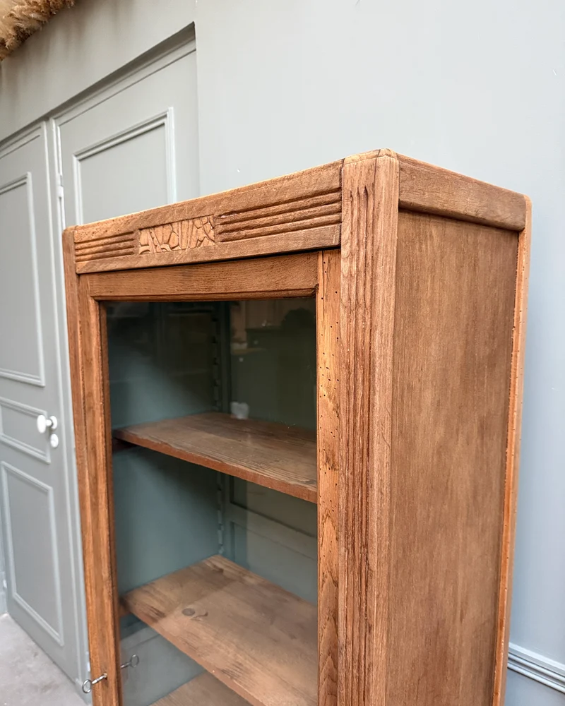 Vitrine parisienne Art Déco en chêne