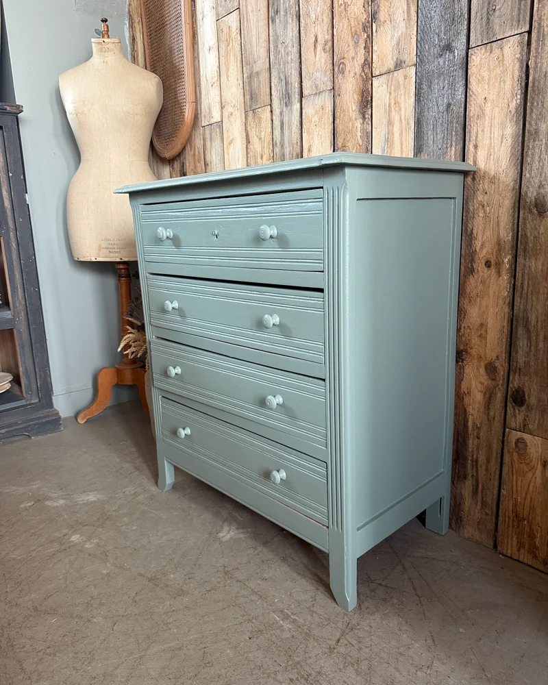 Commode Art Déco verte