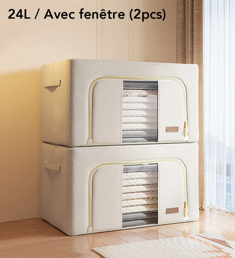 Joybos®Boîte de Rangement Pliable en Coton avec Fenêtre