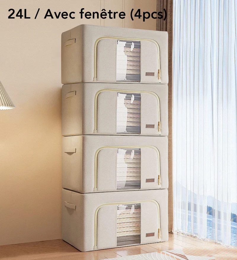 Joybos®Boîte de Rangement Pliable en Coton avec Fenêtre