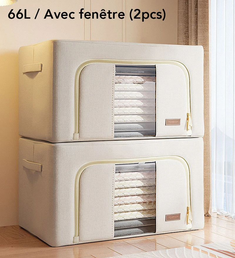 Joybos®Boîte de Rangement Pliable en Coton avec Fenêtre