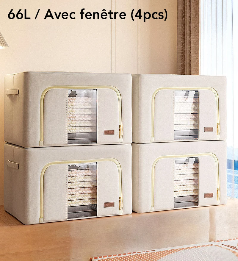 Joybos®Boîte de Rangement Pliable en Coton avec Fenêtre