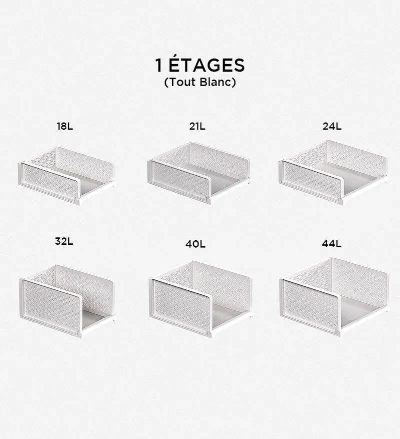 Joybos®Boîte de Stockage de Vêtement Blanche Empilable pour Rangement Placard