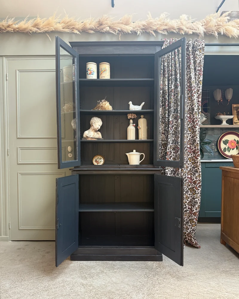 Buffet deux corps ancien noir