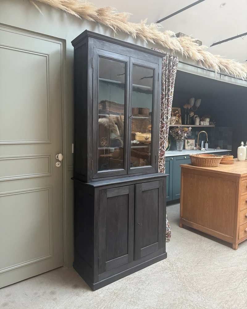 Buffet deux corps ancien noir