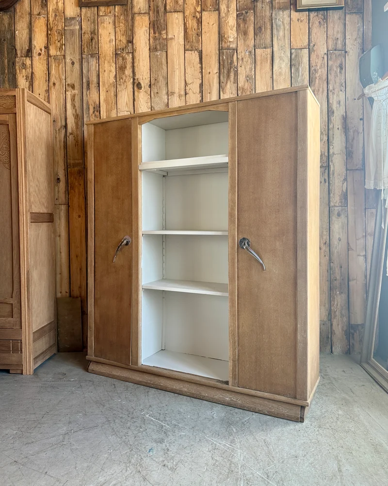 Armoire bibliothèque Art Déco en chêne