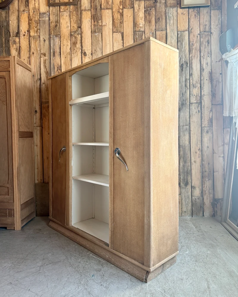 Armoire bibliothèque Art Déco en chêne