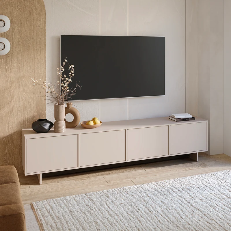 Meuble TV 4 portes 221 cm Tadao Cachemire