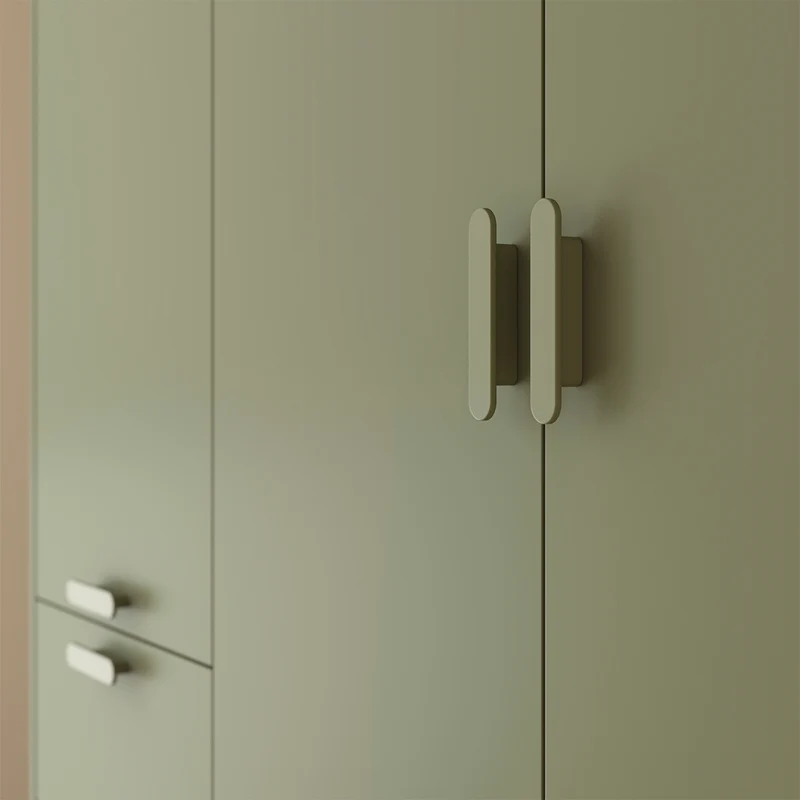 Armoire 3 portes 3 tiroirs Sandy Vert