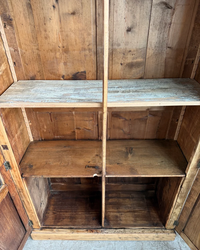 Petite vitrine ancienne en pin