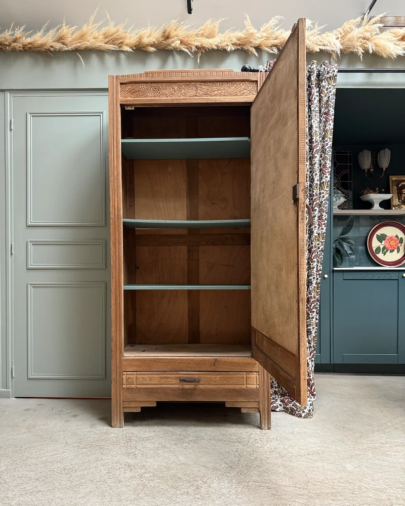 Bonnetière parisienne Art Déco en chêne