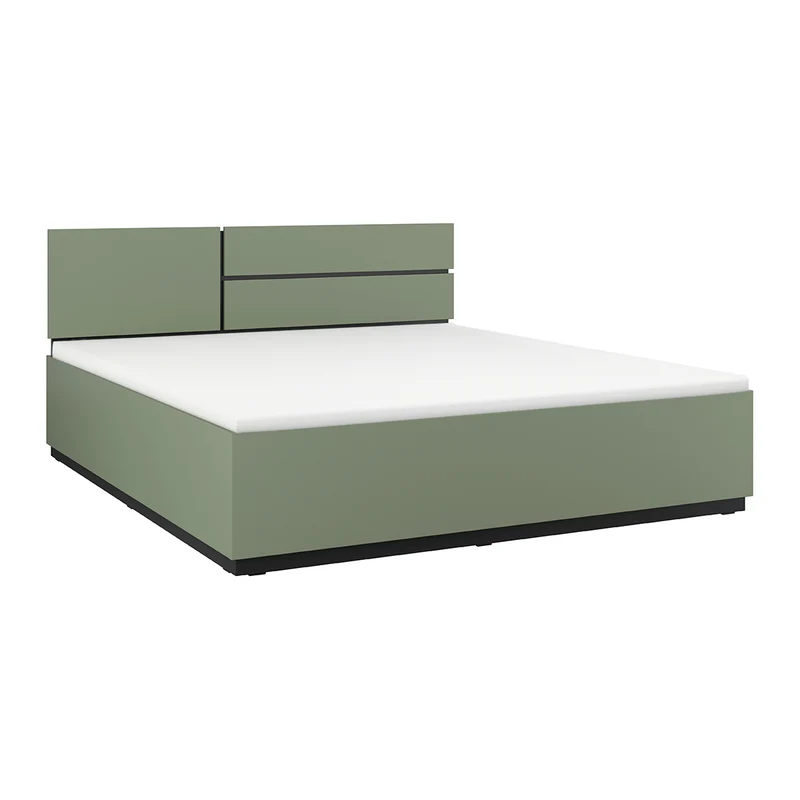 Lit coffre 180x200 sommier inclus Lilia Vert