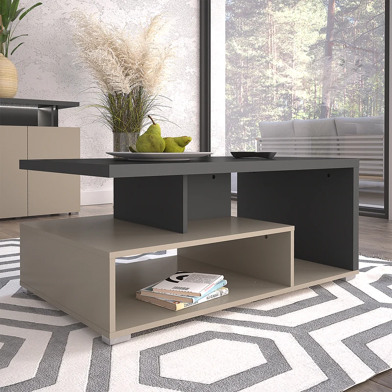 Table basse Opio Taupe et Anthracite