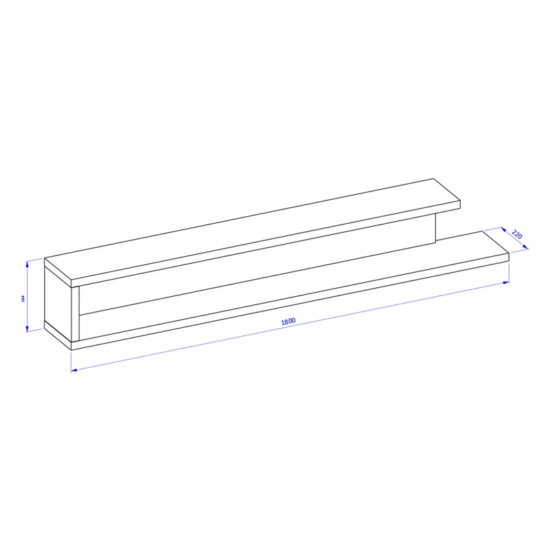Etagère murale Azior Blanc et Bois