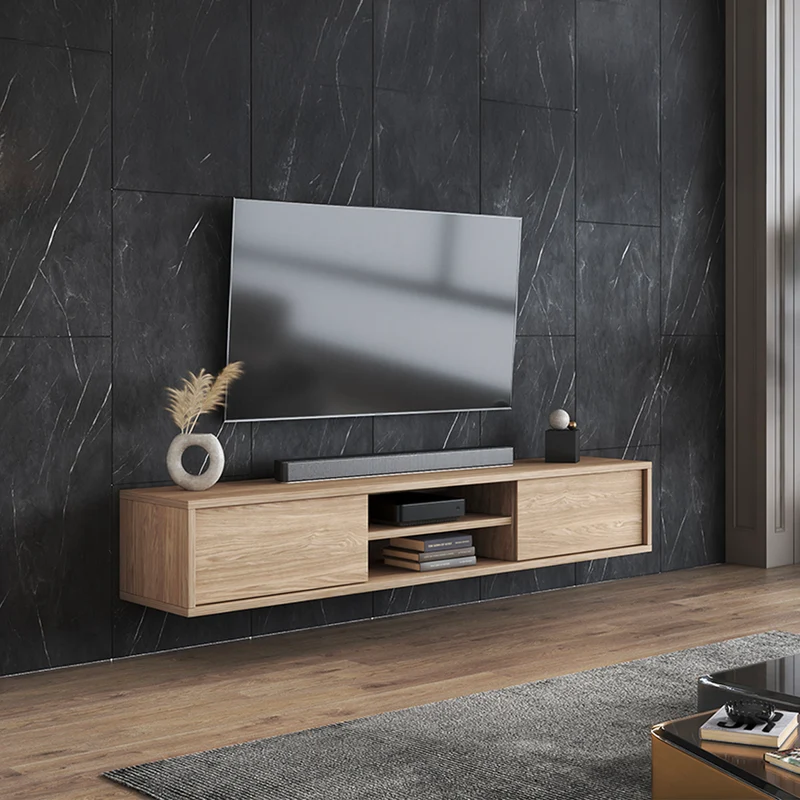 Meuble TV mural 2 portes 180 cm Idra Bois