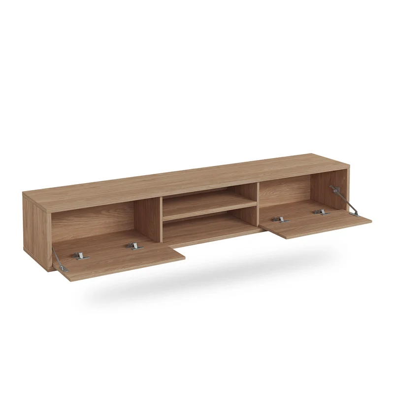 Meuble TV mural 2 portes 180 cm Idra Bois