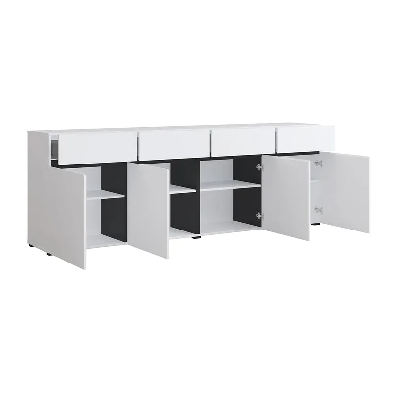Buffet 4 portes 4 tiroirs Lilia Blanc