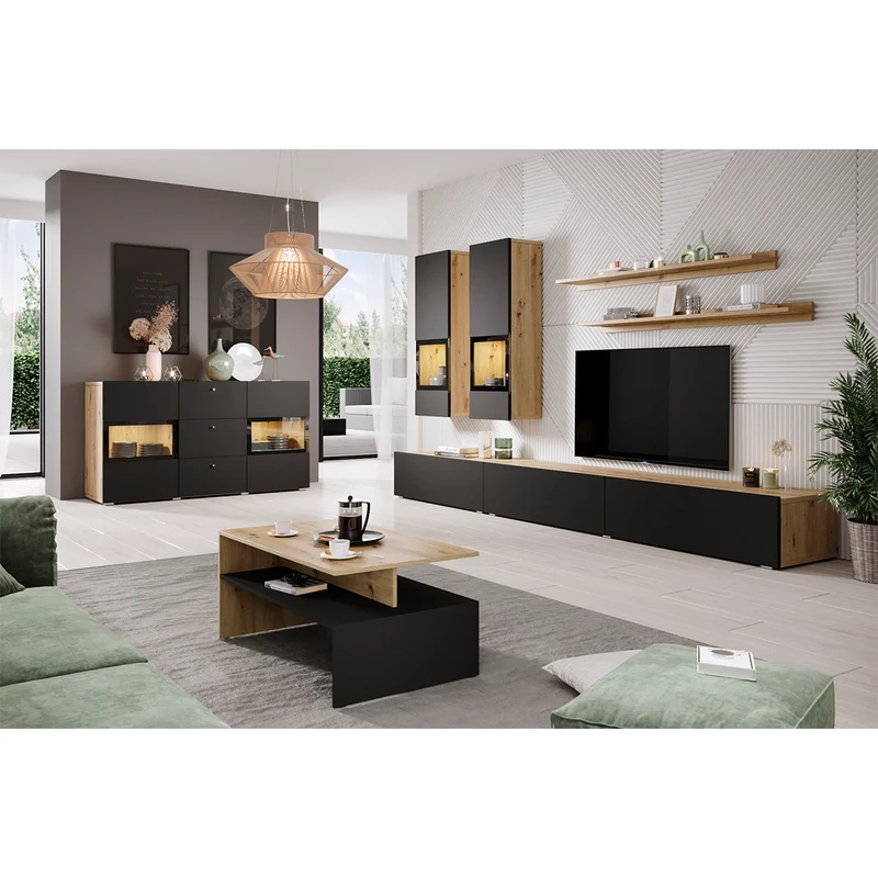 Table basse Sloan Noir et Bois