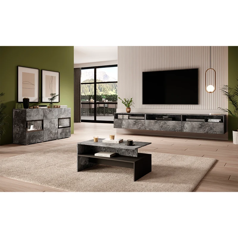 Table basse Sloan Béton foncé